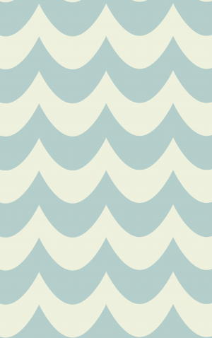 Retro Blue Scallops — proof front