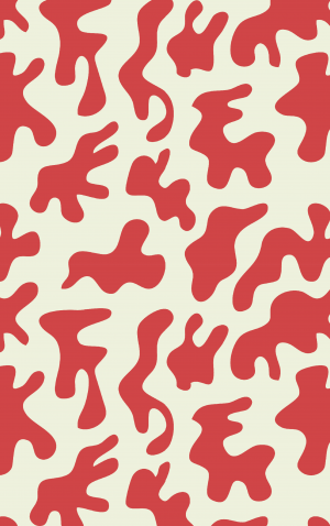 Retro Red Blobs — proof front