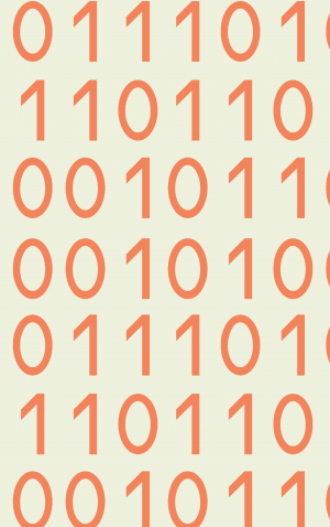 Retro Orange Numbers 0-1 — proof front