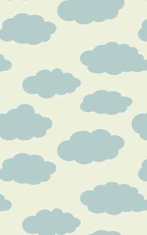 Retro Blue Clouds — proof front