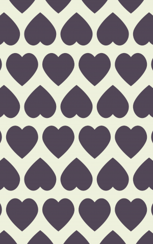Retro Small Purple Lovehearts — proof front