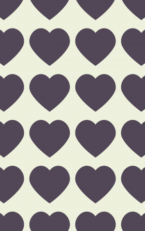 Retro Purple Lovehearts — proof front