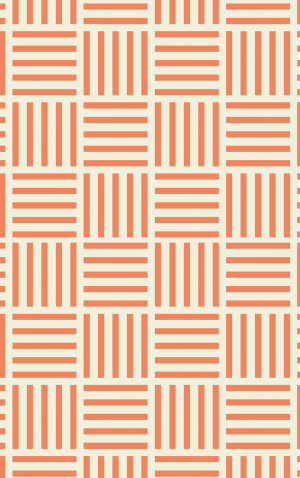 Retro Orange Crosshatch — proof front
