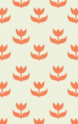 Retro Orange Tulip — proof front