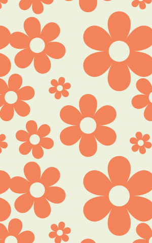 Retro Orange Daisy — proof front