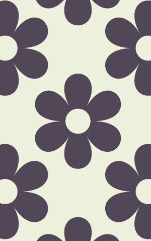 Retro Purple Flowers — proof front