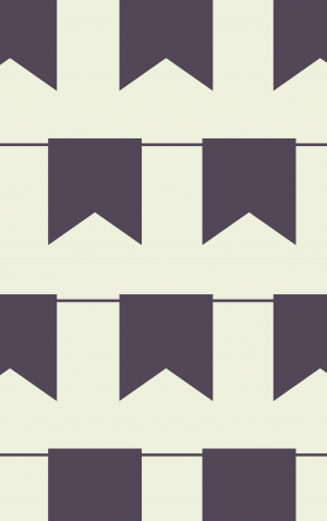Retro Purple Bunting — proof front