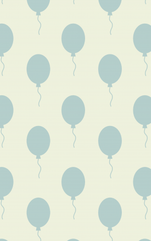 Retro Blue Balloons — proof front