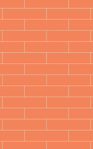 Retro Horizontal Solid Orange Brick Print — proof front