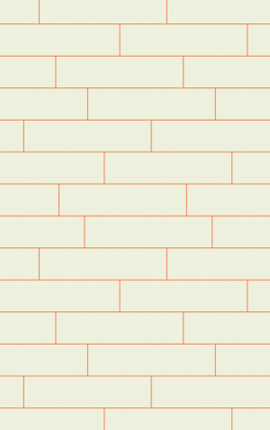 Retro Horizontal Orange Brick Print — proof front