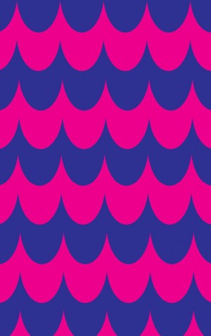 Bright Blue Pink Scallops — proof front