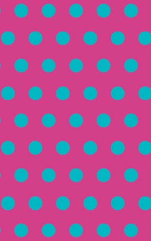 Bright Aqua Pink Spots — proof front