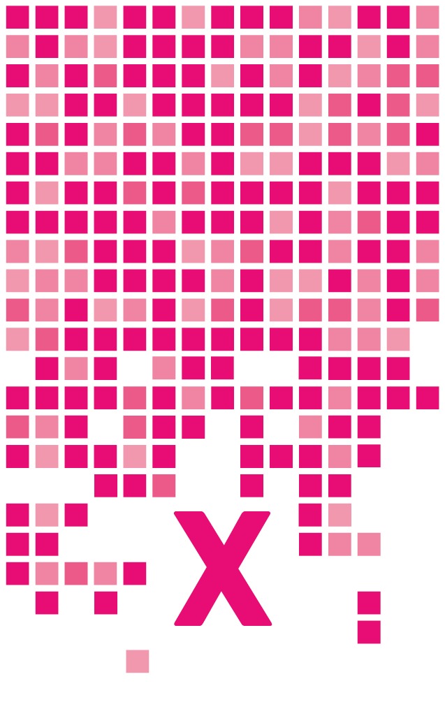 Pink Cube - X