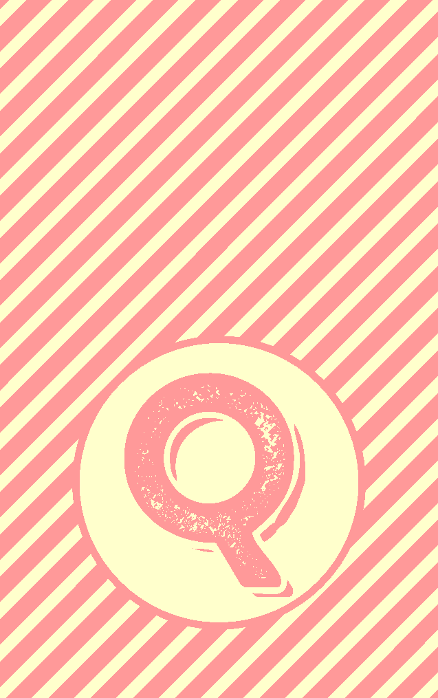 Pink & Yellow Stripe Q Bag Tag