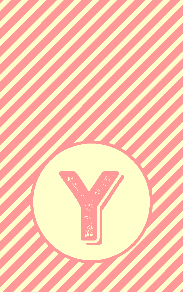 Pink & Yellow Stripe Y Bag Tag