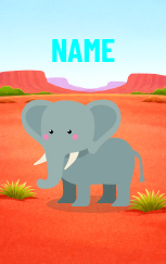 Cute Cartoon Elephant — proof front