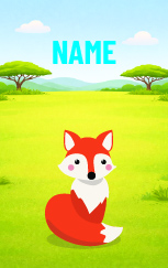 Cute Cartoon Fox — proof front