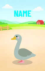 Cute Cartoon Goose — proof front