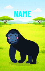 Cute Cartoon Gorilla — proof front