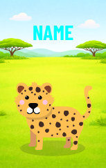 Cute Cartoon Leopard — proof front