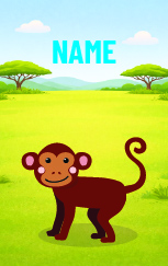 Cute Cartoon Monkey — proof front