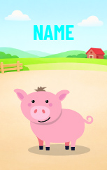 Cute Cartoon Pig — proof front