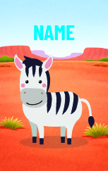 Cute Cartoon Zebra — proof front