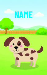 Cute Cartoon Dog — proof front