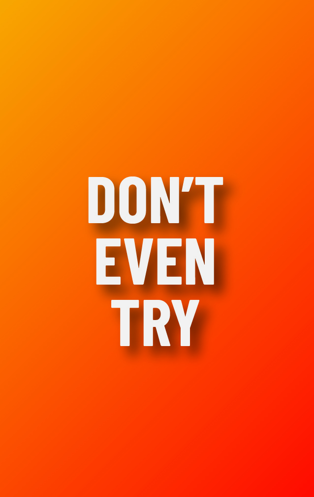 Carry on Attitude - Don't Even Try — proof front