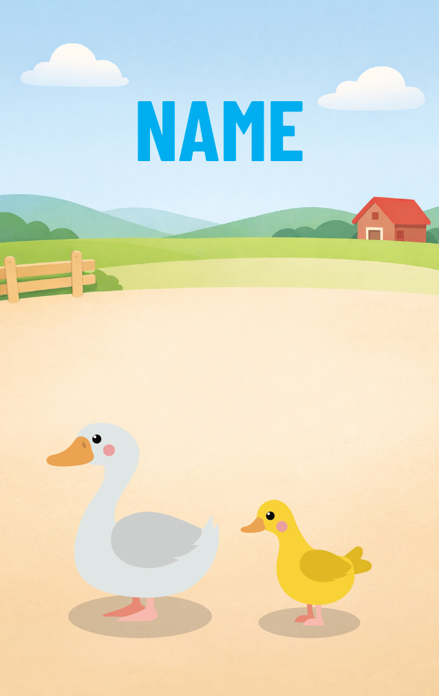 Cute Cartoon Duck — proof front