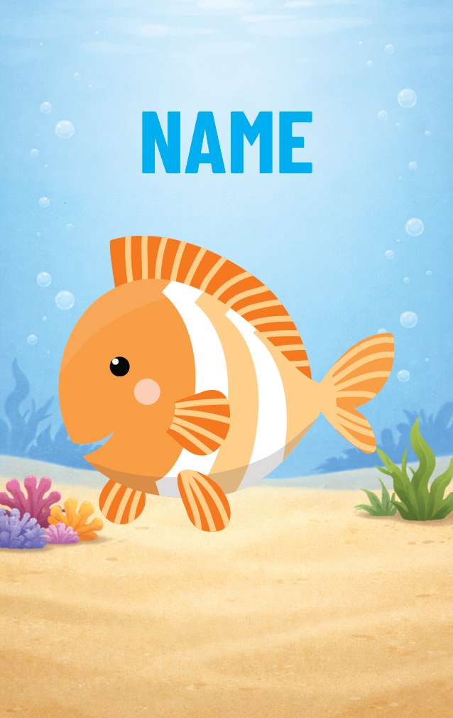 Cute Cartoon Fish 2 — proof front