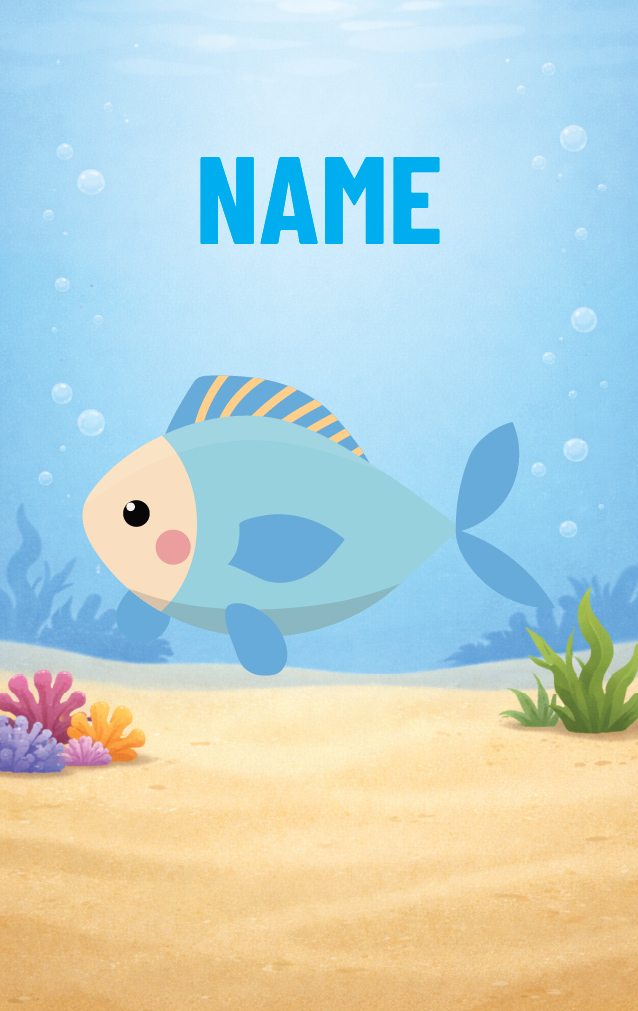 Cute Cartoon Fish — proof front