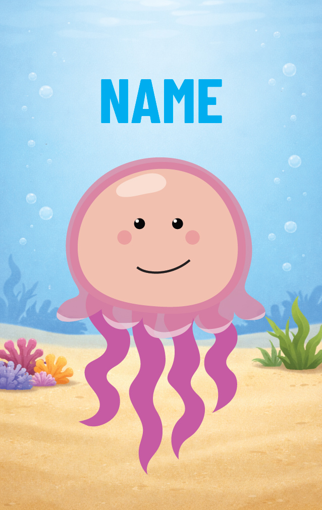 Cute Cartoon Jellyfish — proof front
