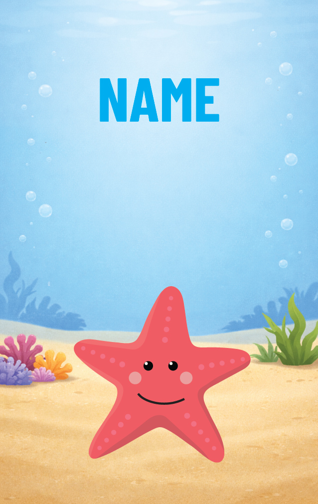 Cute Cartoon Starfish — proof front