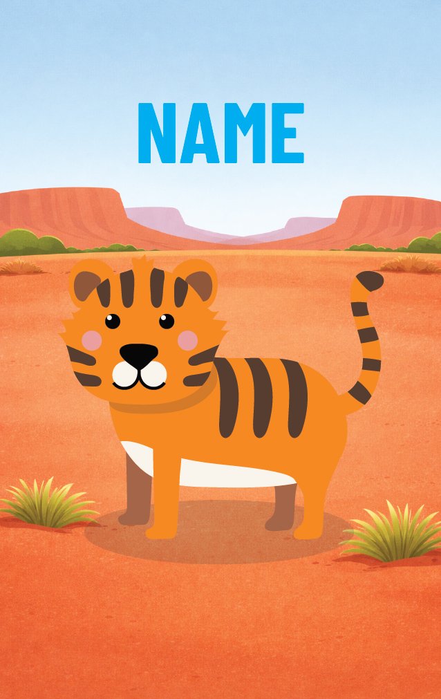 Cute Cartoon Tiger — proof front