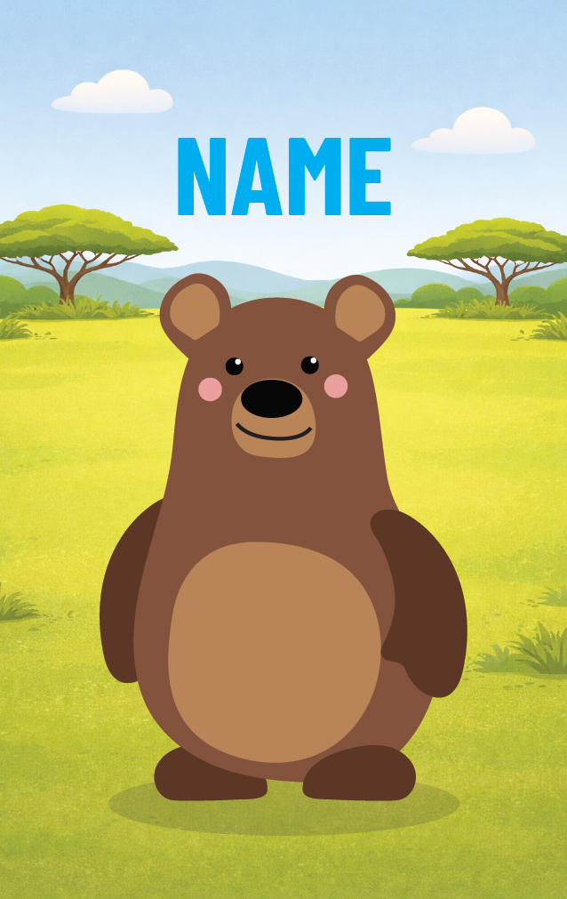 Cute Cartoon Bear — proof front