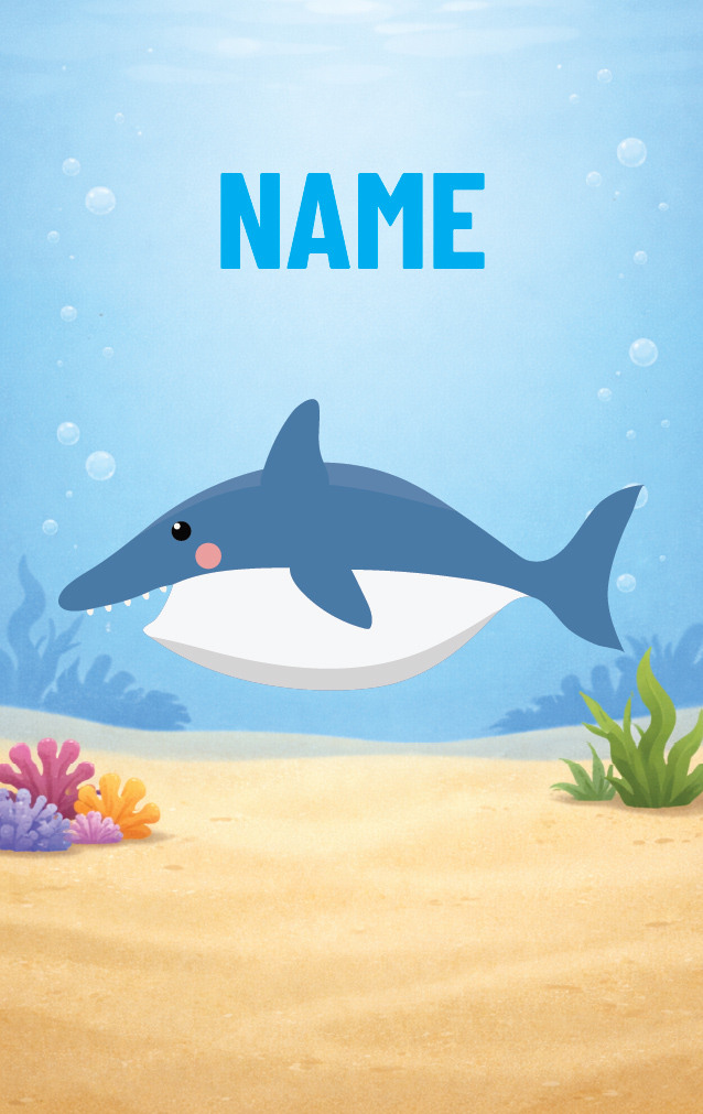 Cute Cartoon Shark — proof front