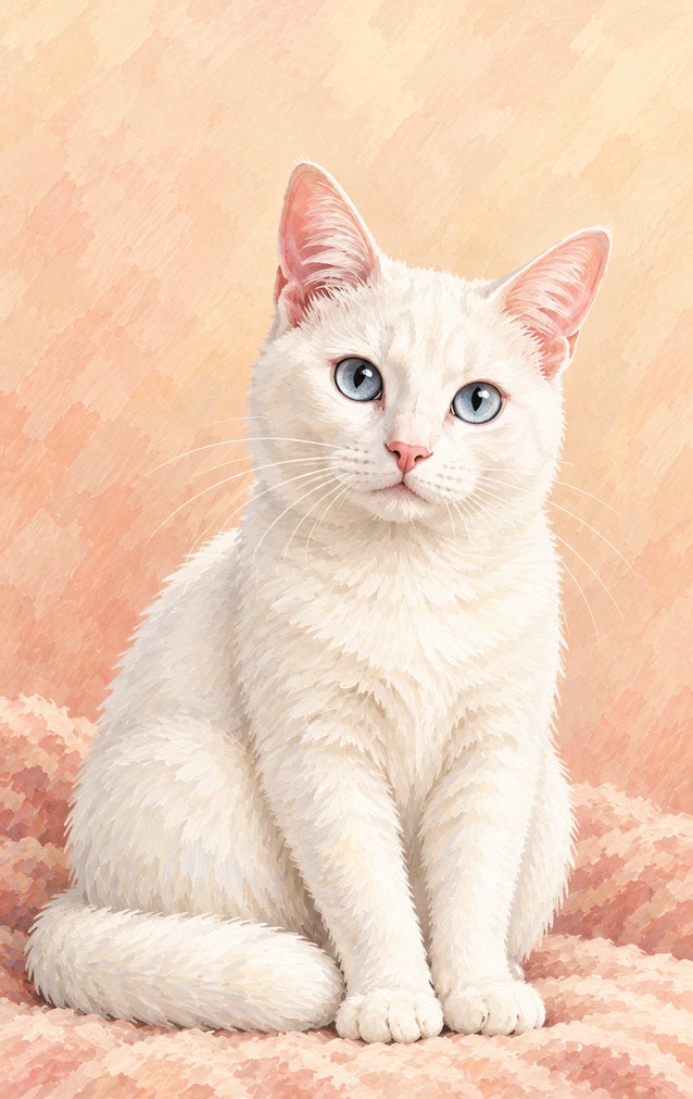 Pets - White Cat — proof front
