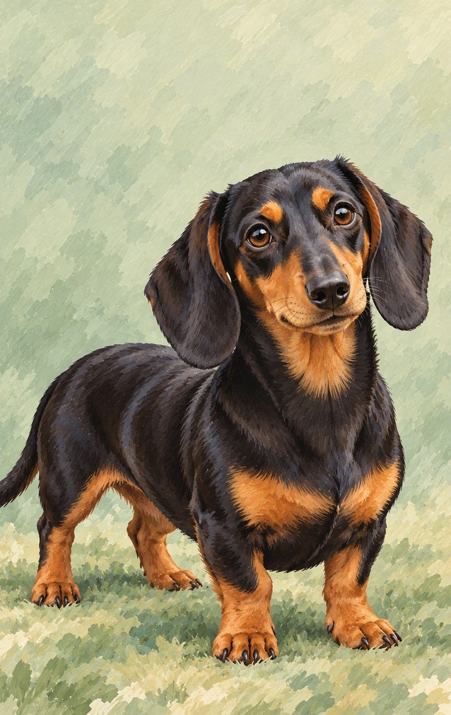 Pets - Black and Tan Dachshund — proof front