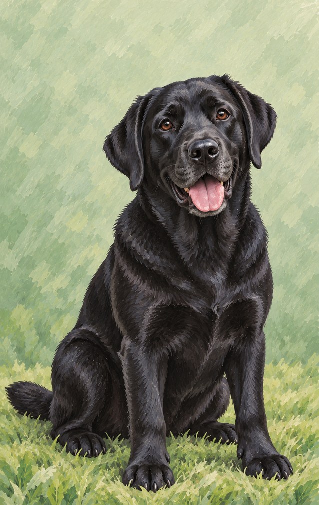 Pets - Black Labrador — proof front