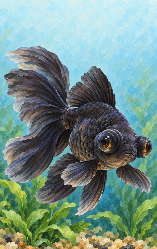Pets - Black Moor Goldfish — proof front