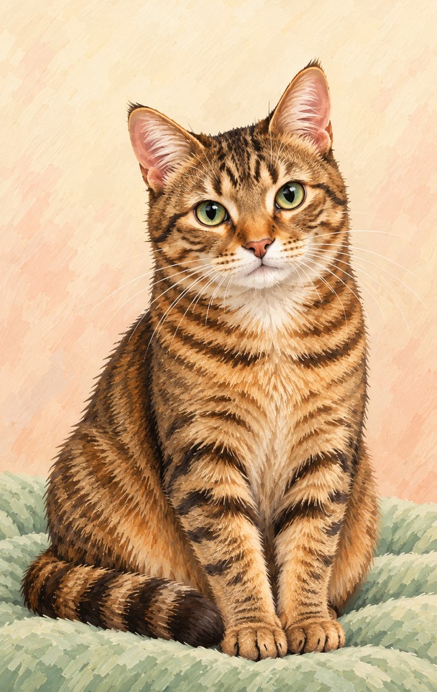 Pets - Brown Tabby Cat — proof front