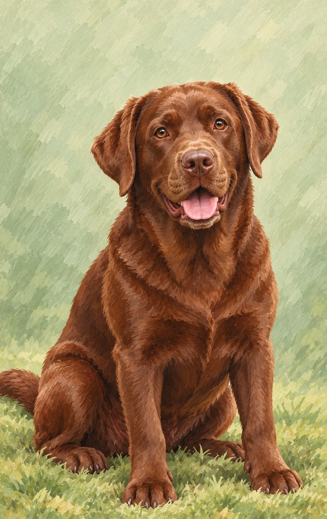 Pets - Chocolate Labrador — proof front