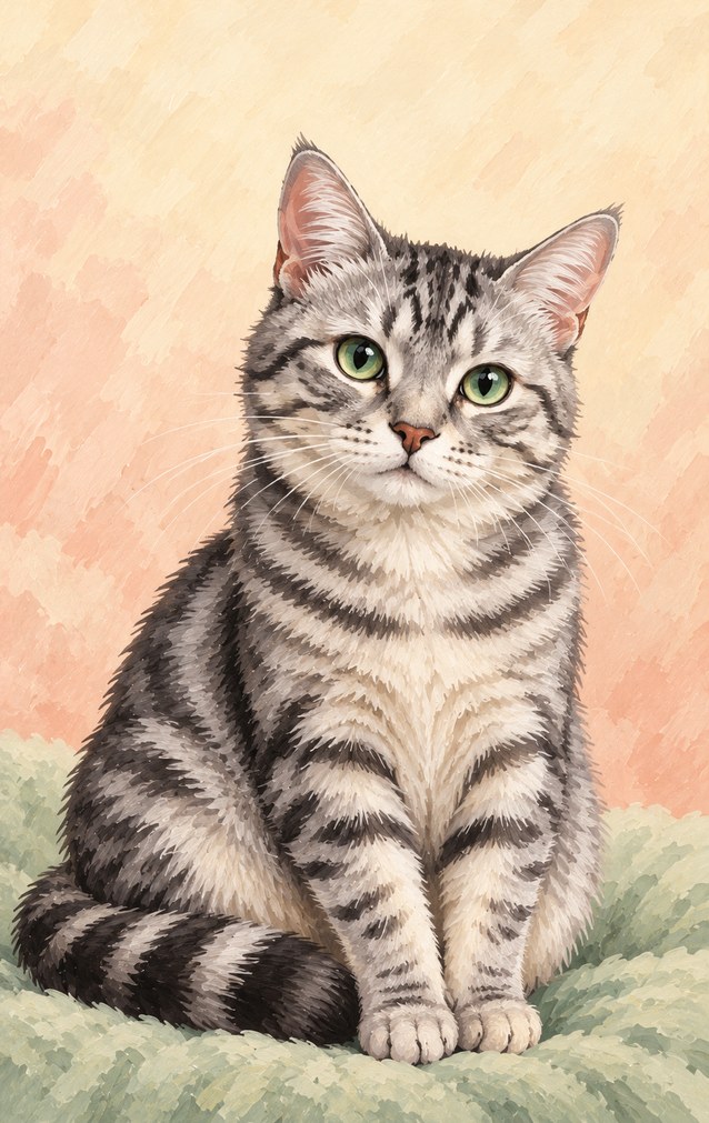 Pets - Silver Tabby Cat — proof front