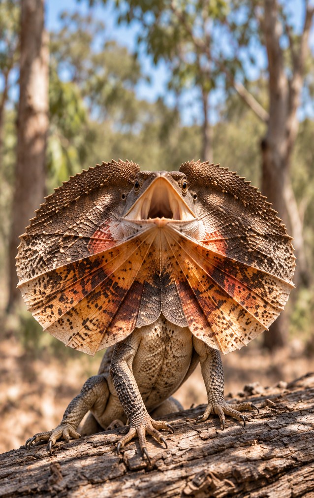 Animal Encounters - Frill-necked Lizard — proof front