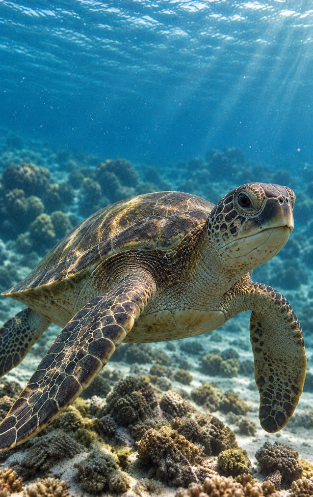 Animal Encounters - Green Sea Turtle — proof front
